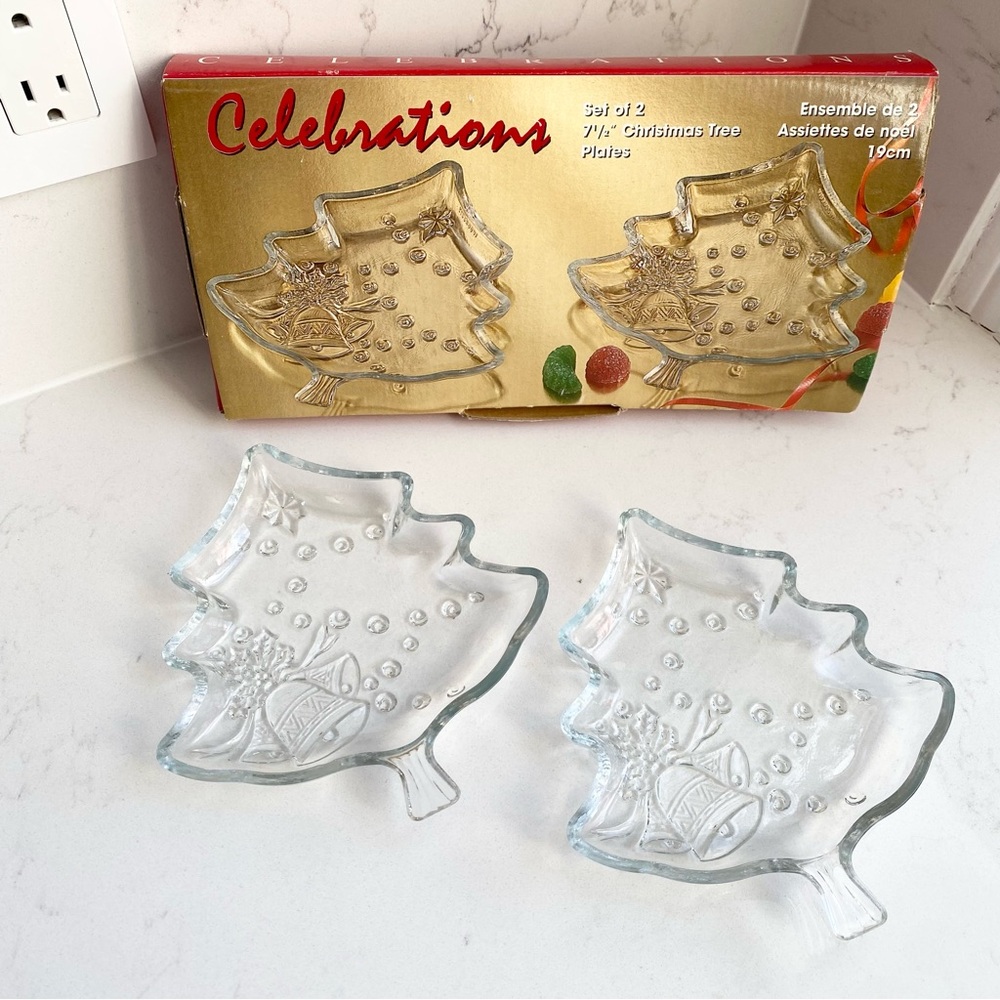 Celebrations Set of 2 Christmas Tree Plates